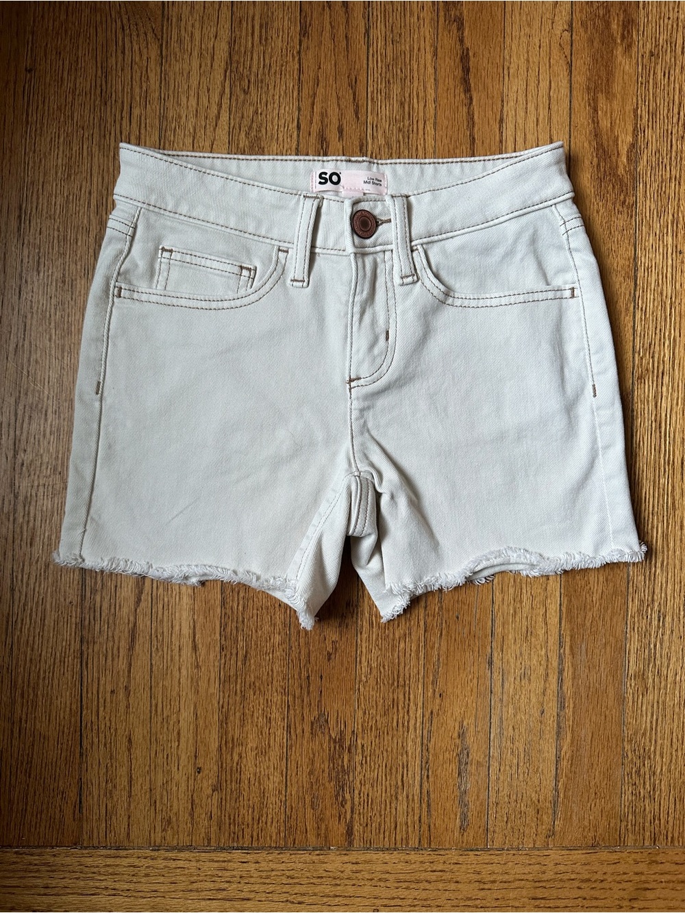 SO Cream Low-Rise Midi Jean Shorts - Juniors 1/25